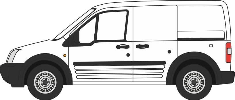 Oxford NFTC005 Ford Transit Connect Frozen White 1/148 Scale