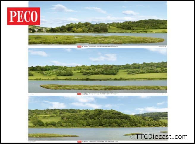 Peco SKP-01 RIVER VALLEY PHOTOGRAPHIC BACKSCENE