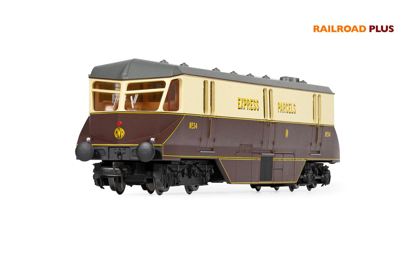 Hornby R30384 RailRoad Plus GWR, Bo-Bo, No. 34 Parcels Car, Era 3, OO Gauge