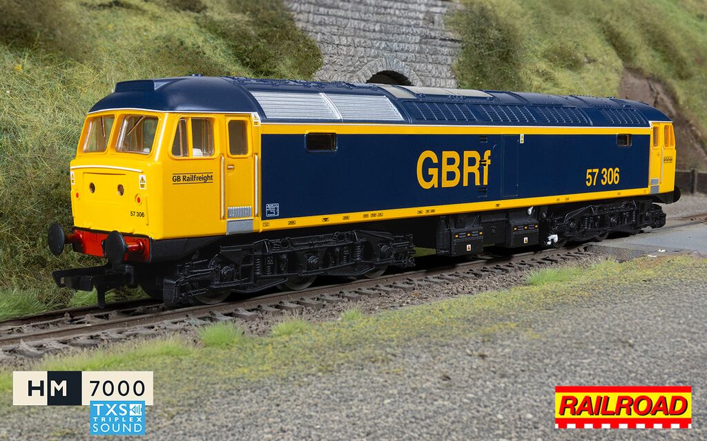 Hornby R30441TXS RailRoad GBRf Class 57 57306 - Sound Fitted OO Gauge