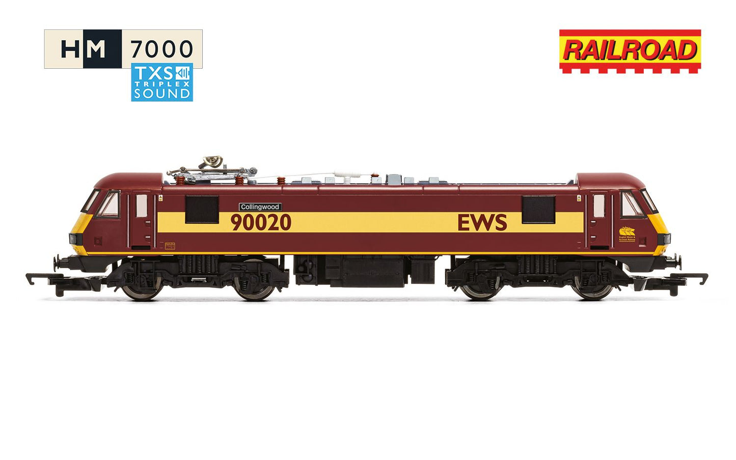 Hornby R30528TXS RailRoad EWS Class 90 Collingwood 90020 - Sound Fitted OO Gauge *PRE ORDER £139.49*