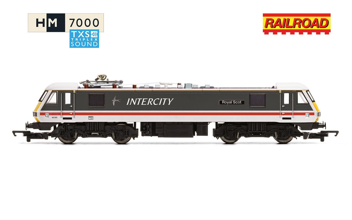 Hornby R30529TXS RailRoad BR Intercity Class 90 Royal Scot 90001 - Sound Fitted OO Gauge *PRE ORDER £139.49*