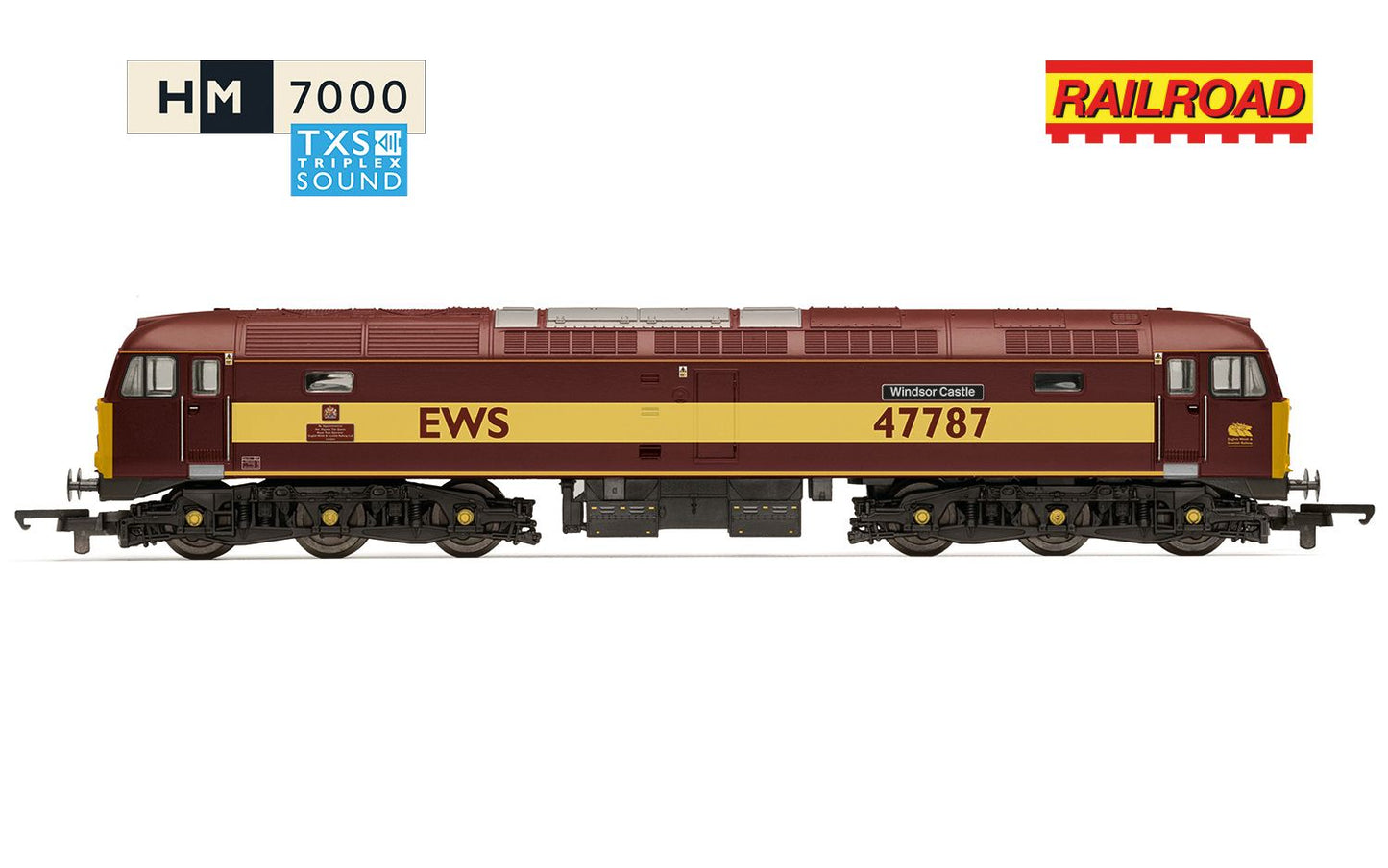 Hornby R30541TXS RailRoad EWS Class 47 Windsor Castle 47787 - Sound Fitted OO Gauge *PRE ORDER £134.99*