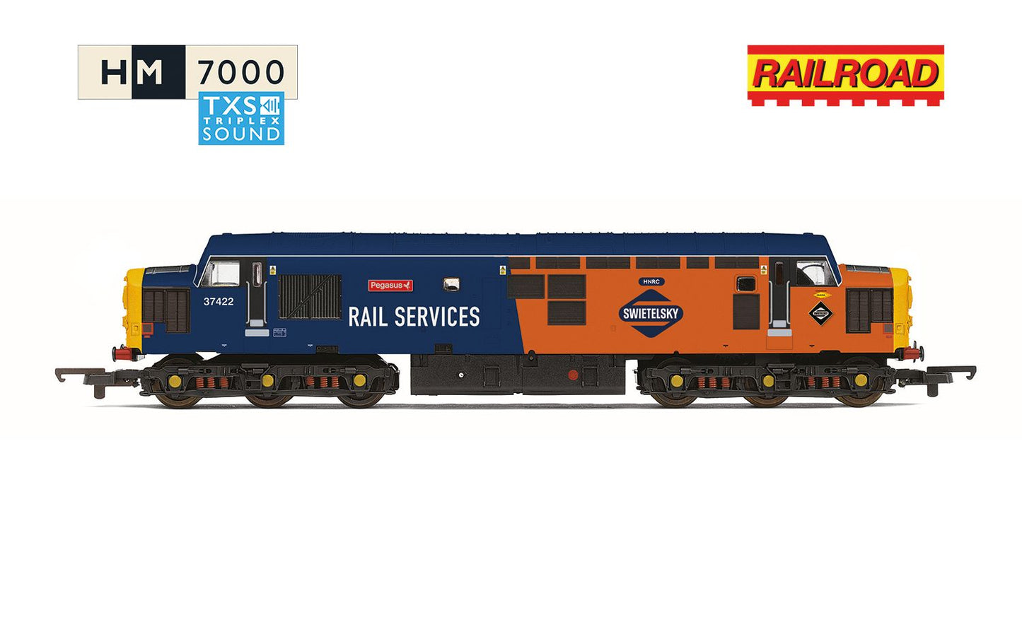 Hornby R30544TXS RailRoad Rail Services Class 37 Pegasus 37422 - Sound Fitted OO Gauge *PRE ORDER £134.99*