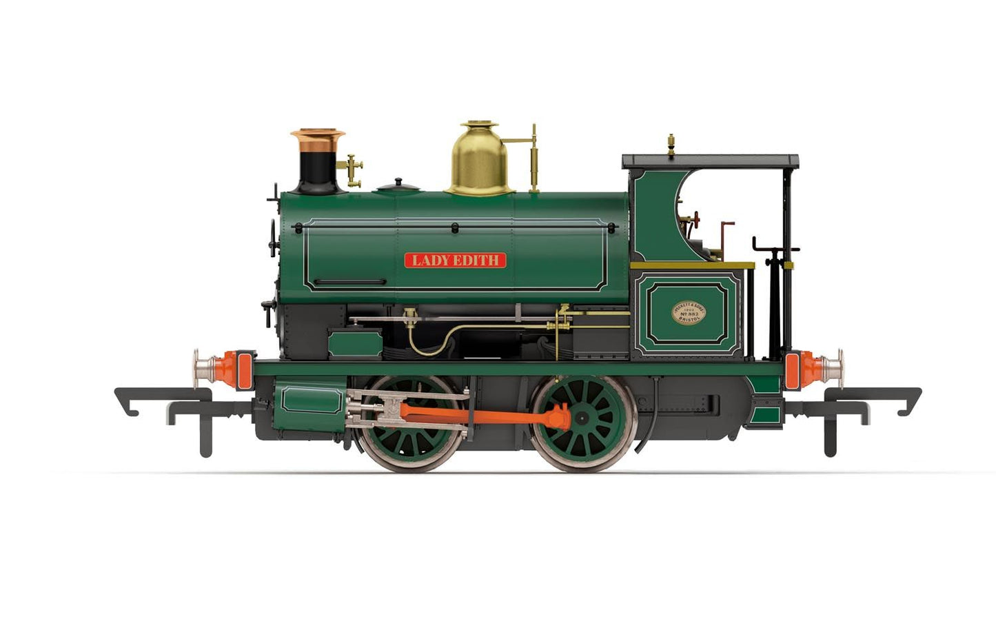 Hornby R3761 PO, Peckett W4 Cl (Open Back Cab), 0-4-0ST, 'Lady Edith' - OO Gauge