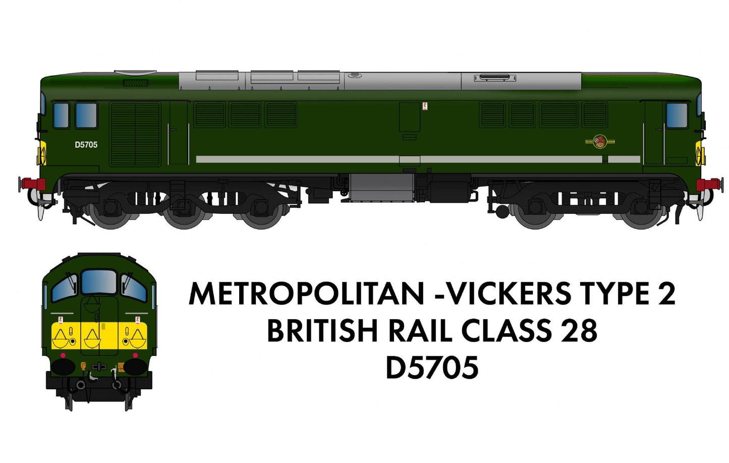 Rapido 905505 Class 28 D5705 BR Green SYP - As Preserved - DCC SOUND, N Gauge