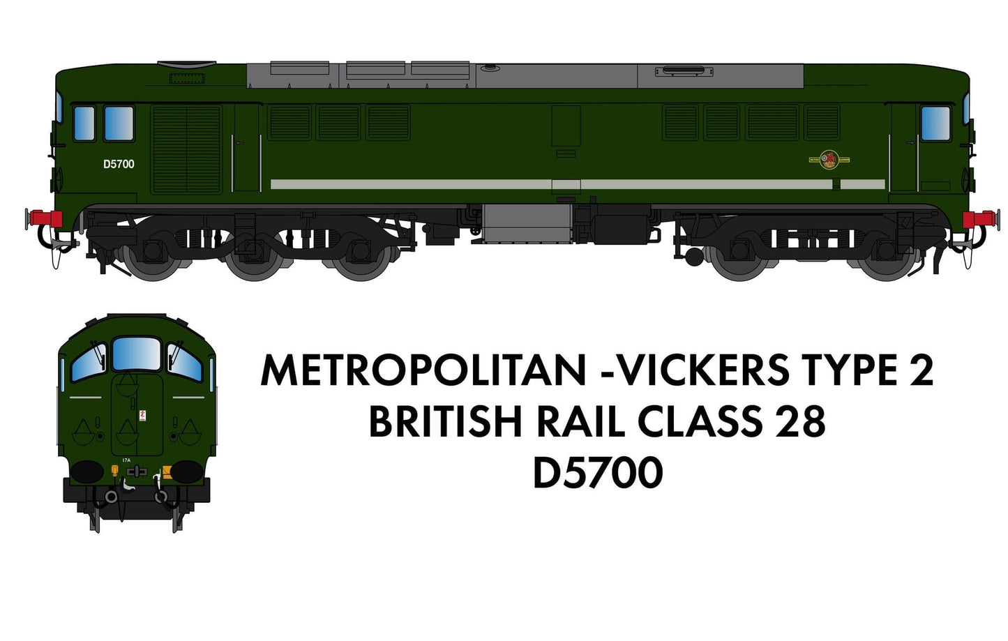 Rapido 905507 Class 28 D5700 BR Green - DCC SOUND, N Gauge