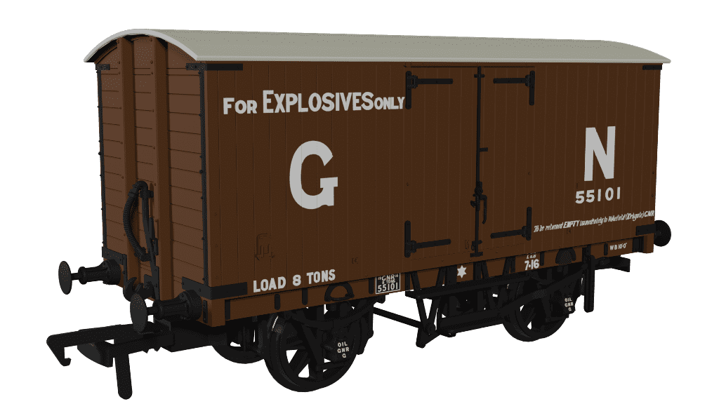 Rapido 930003 GNR 8 Ton Van - GN Explosives Livery No.55101 OO Gauge *PRE ORDER £31.46*