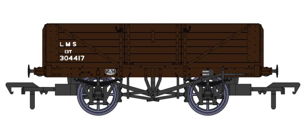 Rapido 937009 LMS Dia.1666 Open No.304417 LMS Bauxite OO Gauge