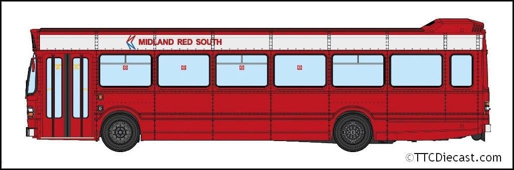 Rapido 941004 Leyland National Midland Red (South) NBC red c/w roof stripe, NOE551R *PRE ORDER £TBC*