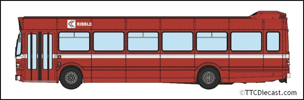 Rapido 941019 Leyland National Ribble NBC red with white stripe, PTF758L, *PRE ORDER £ TBC*