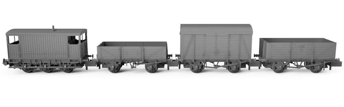 Rapido 942013 SECR Wagons Pack 1 BR Livery Freight Train