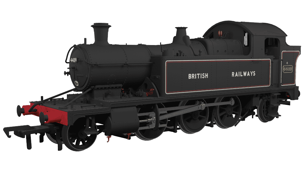 Rapido 951006 GWR 44xx No.4409 British Railways (sans serif) Lined Black OO Gauge