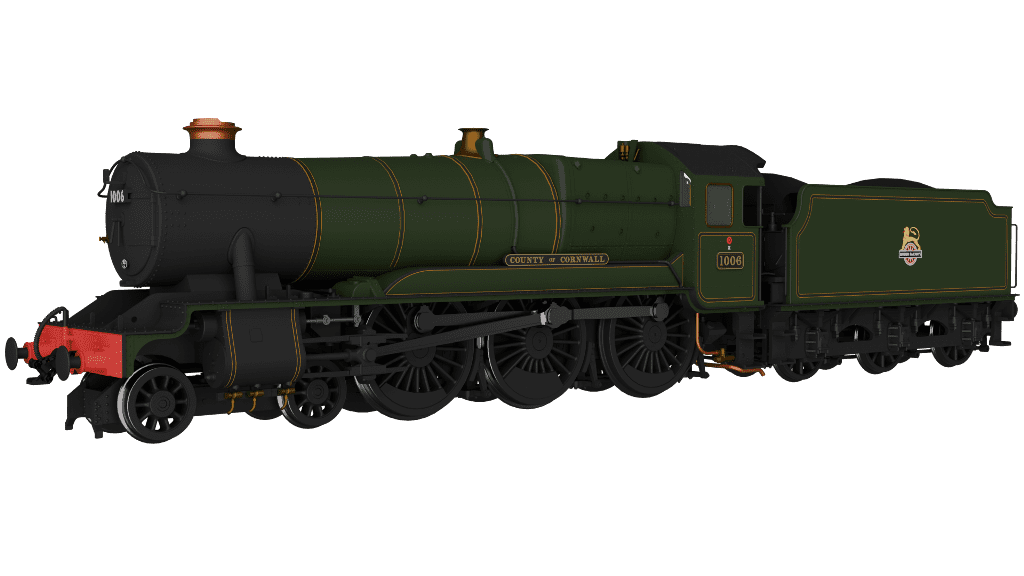Rapido 954006 GWR County No.1006 'County of Cornwall' BR Lined Green Early Crest OO Gauge *PRE ORDER £224.96*