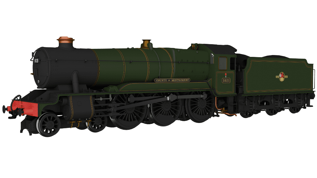 Rapido 954508 GWR County No.1021 'County of Montgomery' BR Lined Green Late Crest - DCC SOUND OO Gauge *PRE ORDER £328.46*