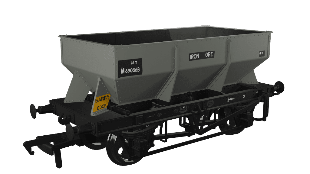 Rapido 963008 LMS Iron Ore Hopper - BR (Iron Ore) No.M690863 OO Gauge *PRE ORDER £31.46*