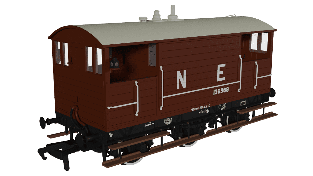 Rapido 975006 GCR 15T 6w Brake - LNER Bauxite pre-1936 No.136988 OO Gauge *PRE ORDER £42.26*