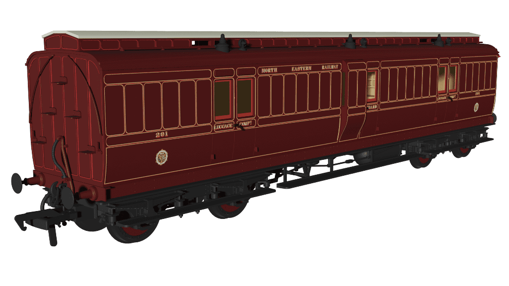 Rapido 978154 NER Evolution Non-Corridor Full Brake No.291 OO Gauge *PRE ORDER £62.96*