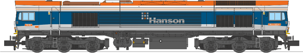 Revolution Class 59/1 59103 Village of Mells - Hanson livery - N Gauge