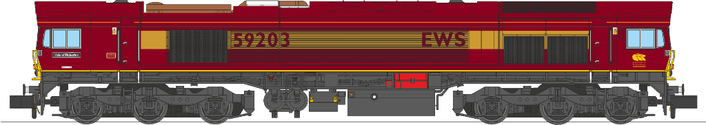Revolution Class 59/2 59204 Vale of Glamorgan - EWS livery - N Gauge SOUND