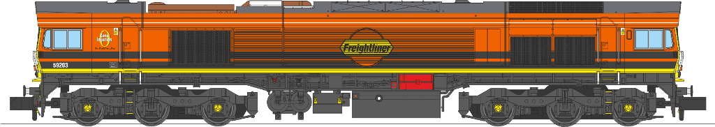 Revolution Class 59/2 59206 John F Yeoman - Freightliner livery - N Gauge