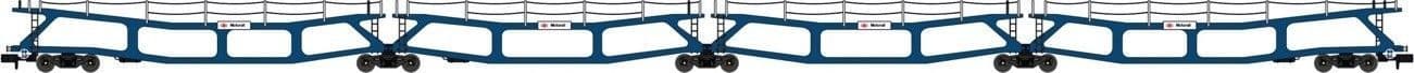 Revolution RT-N-CAR4-101A Quad set Cartic, 4 car carrier, BR Motorail blue (set A), N Gauge