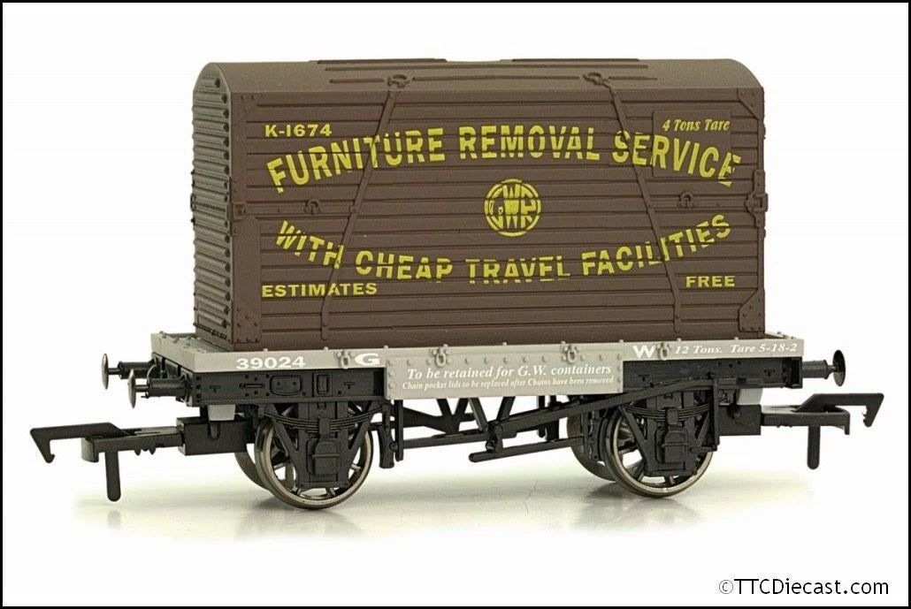 Dapol 4F-037-007 Conflat & Container GWR K-1674, OO Gauge *LAST ONE*