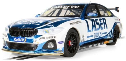 Scalextric C4526 BMW 330e NGTC - Laser Tools - Jake Hill 2023 in Clear Box