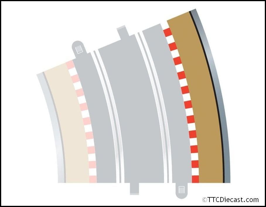 Scalextric C8238 Radius 4 Curve Outer Borders 22.5° x 4