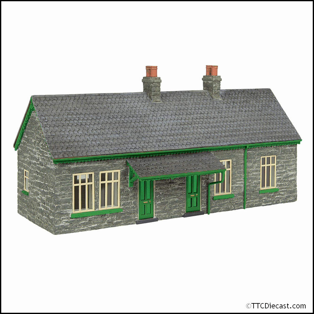 Scenecraft 44-0194G Narrow Gauge (OO9) Station Cottages Green - OO9 Gauge