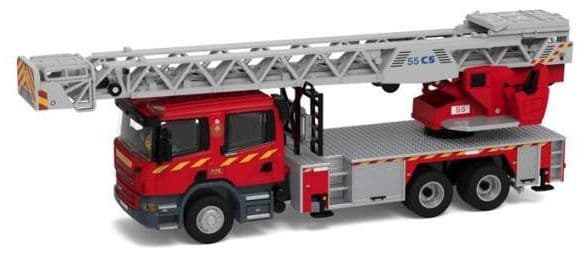 Tiny 65517 Scania HKFSD Turntable Ladder 55M (F131) Lei Muk Shue Fire Station 1:76 Scale *PRE ORDER £57.59*