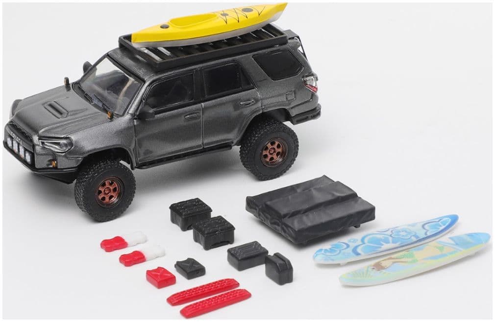 Tiny KS051537 Toyota 4Runner Modified Version Grey (LHD) w/Accessories 1:64 Scale *PRE ORDER £31.44*