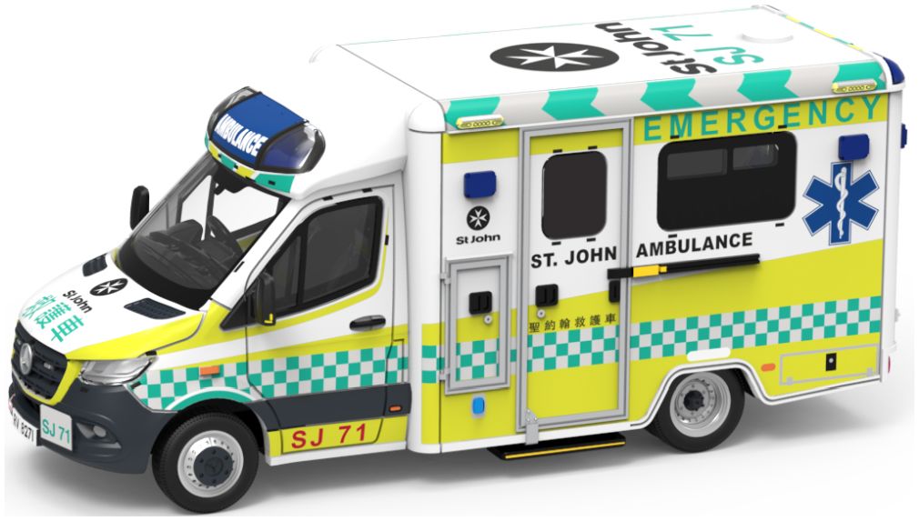 Tiny 66279 Mercedes Benz Sprinter Facelift St. John Ambulance (SJ71) 1:76 Scale