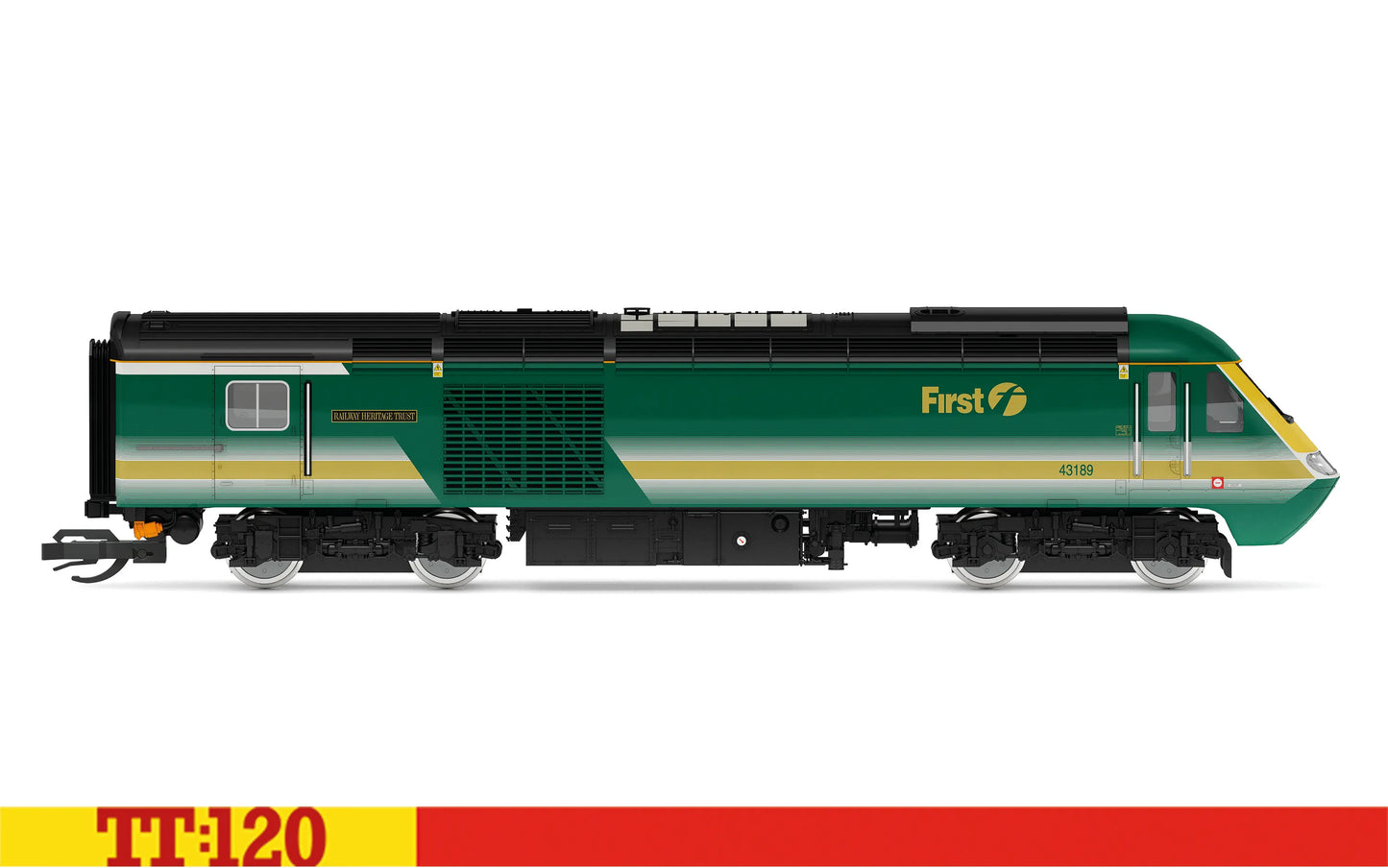 Hornby TT3050M First Great Western Class 43 Train Pack 43189 Railway Heritage Trust 43136 TT120 Gauge *PRE ORDER £215.99*