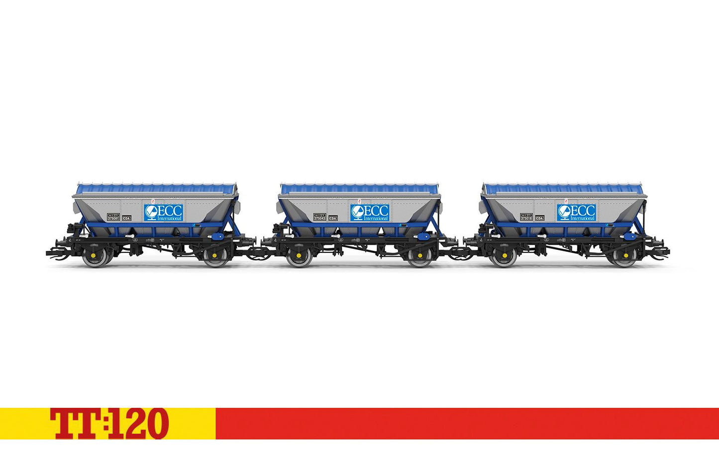 Hornby TT6049 CDA Hopper, ECC, No.375081, 375043, 375018, Triple Pack TT120 Gauge *PRE ORDER £72.89*
