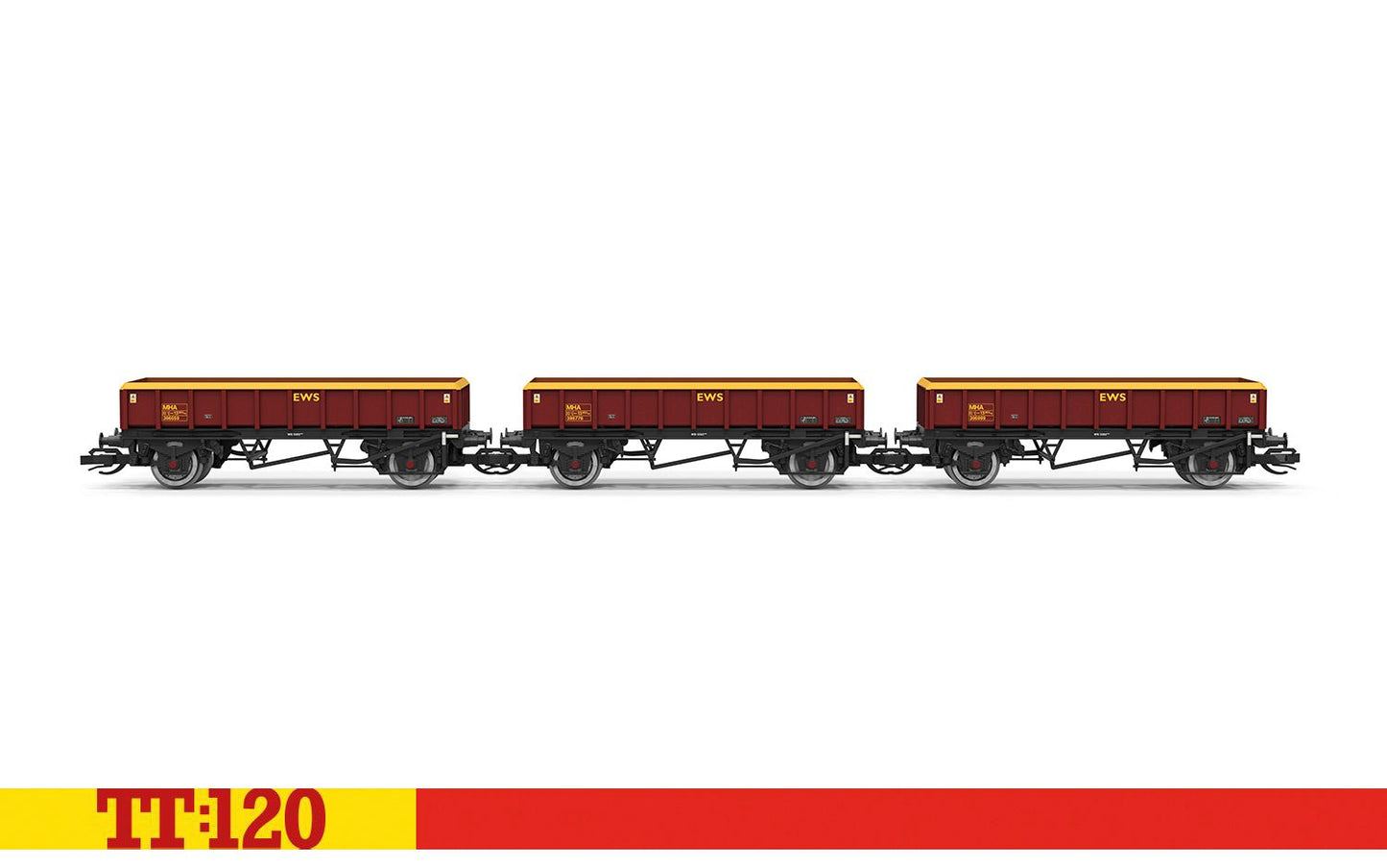 Hornby TT6051 MHA 'Coalfish' Ballast wagon triple pack No.396059, 396776, 396999, EWS TT120 Gauge *PRE ORDER £72.89*