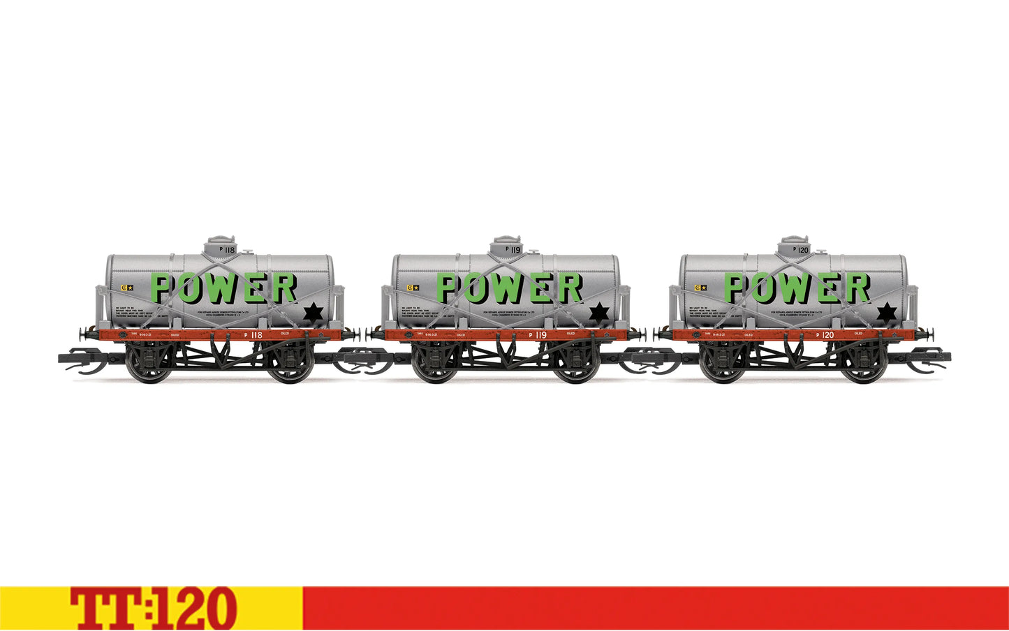 Hornby TT6071 Power Petrolium 12T Tank Wagon Triple Pack TT120 Gauge *PRE ORDER £72.89*