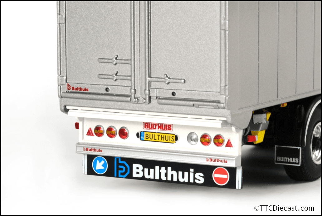 Wsi 03-1067 Bulthuis Cargo Floor Trailer, Silver with Blue Roof, 1/50 Scale