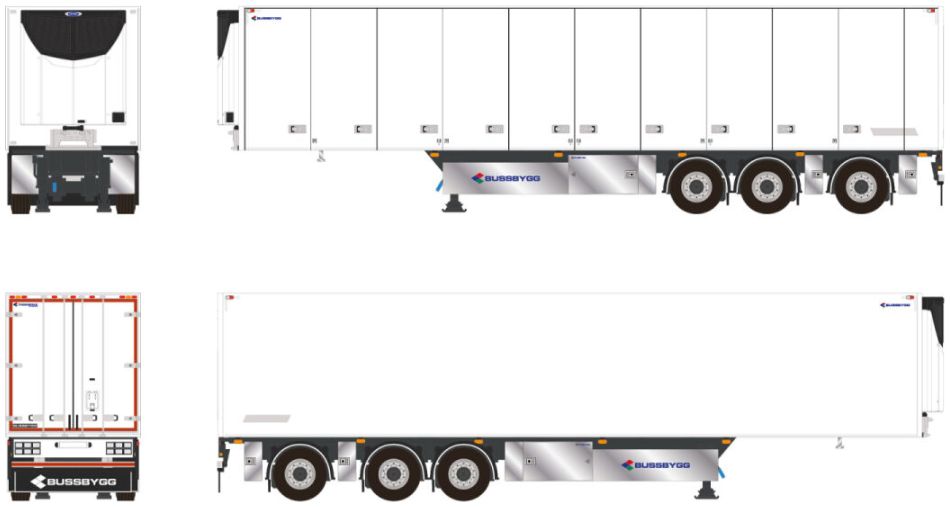WSI 03-2055 Reefer Trailer 3 Axle White Line 1:50 Scale *PRE ORDER £81.59*