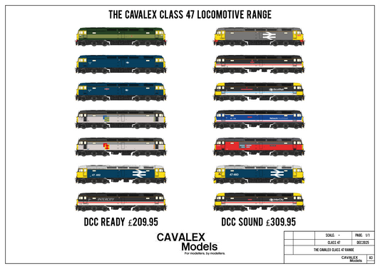 Cavalex CM-47358-OR SF Class 47, 47358 Original Railfreight, DCC SOUND, OO Gauge *PRE ORDER £309.95*