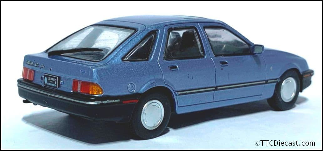 1:43 Scale Diecast, Ford Sierra 2.3l Ghia 1984, Light Blue, 1:43 Scale In Solid plastic case, MAG LX99