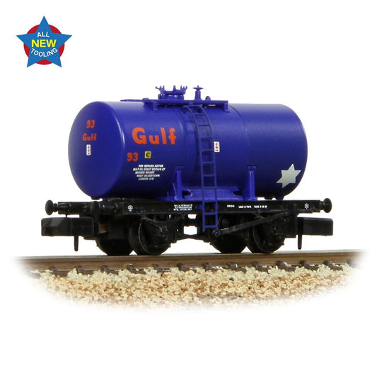 Farish 378-001A 14T Anchor-Mounted Tank Wagon 'Gulf' Blue - N Gauge