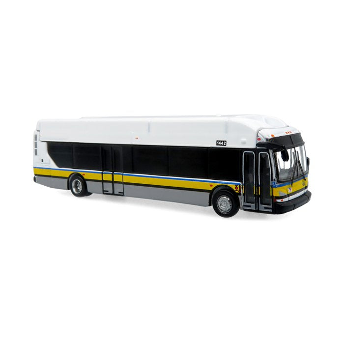 Iconic Replicas 1600575 NFI Xcelsior XN40 Transit Bus Yellow Stripe, 1:160 Scale
