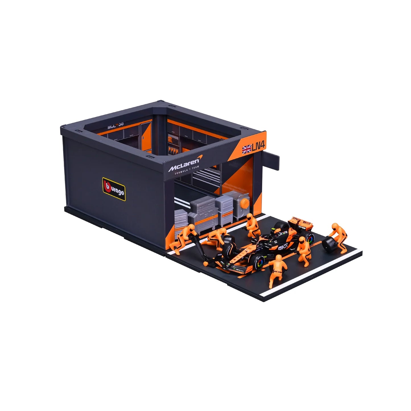 Burago 38541N McLaren F1 MCL38 2024 Norris Pit Pass 1:43 Scale *PRE ORDER £ 24.99*