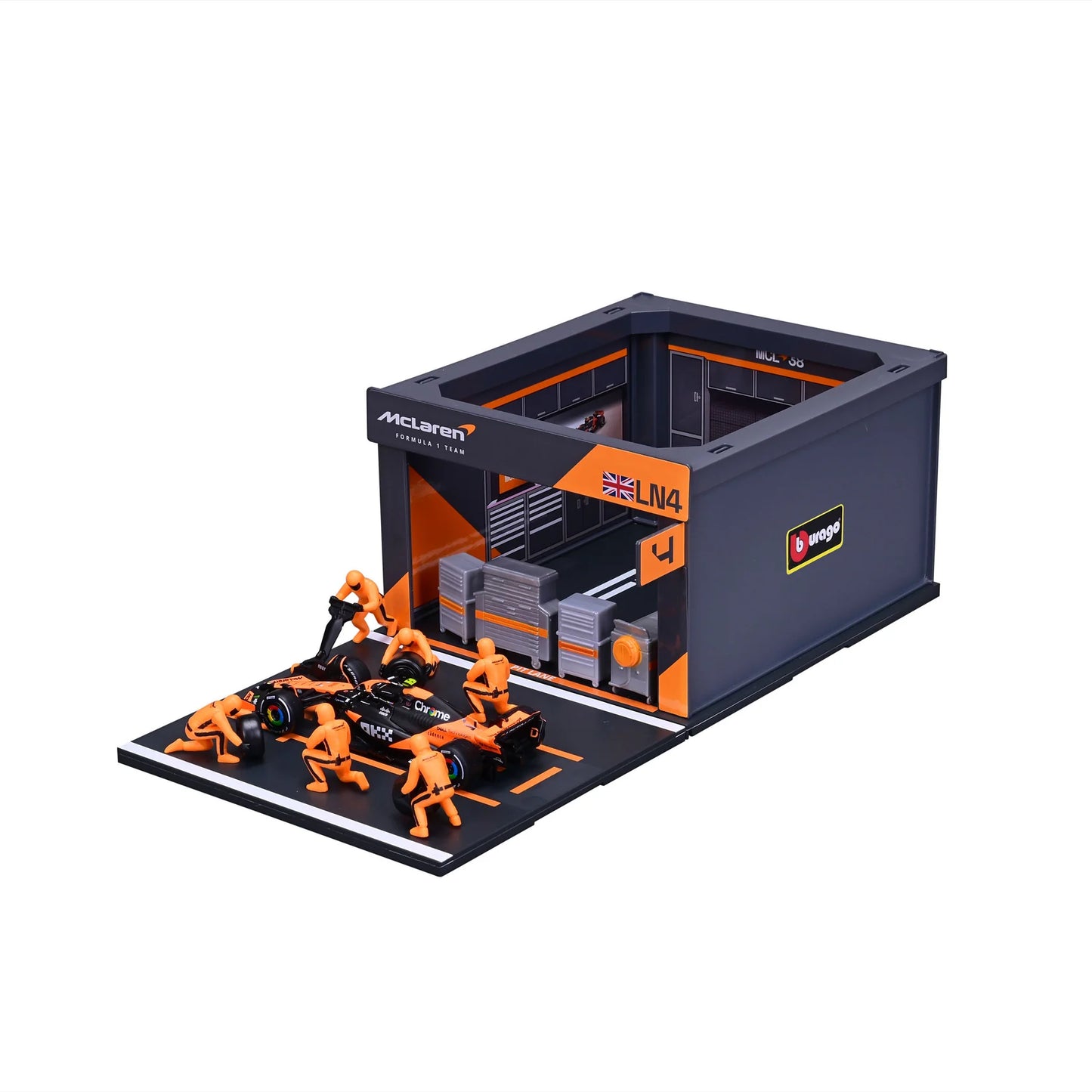 Burago 38541N McLaren F1 MCL38 2024 Norris Pit Pass 1:43 Scale *PRE ORDER £ 24.99*