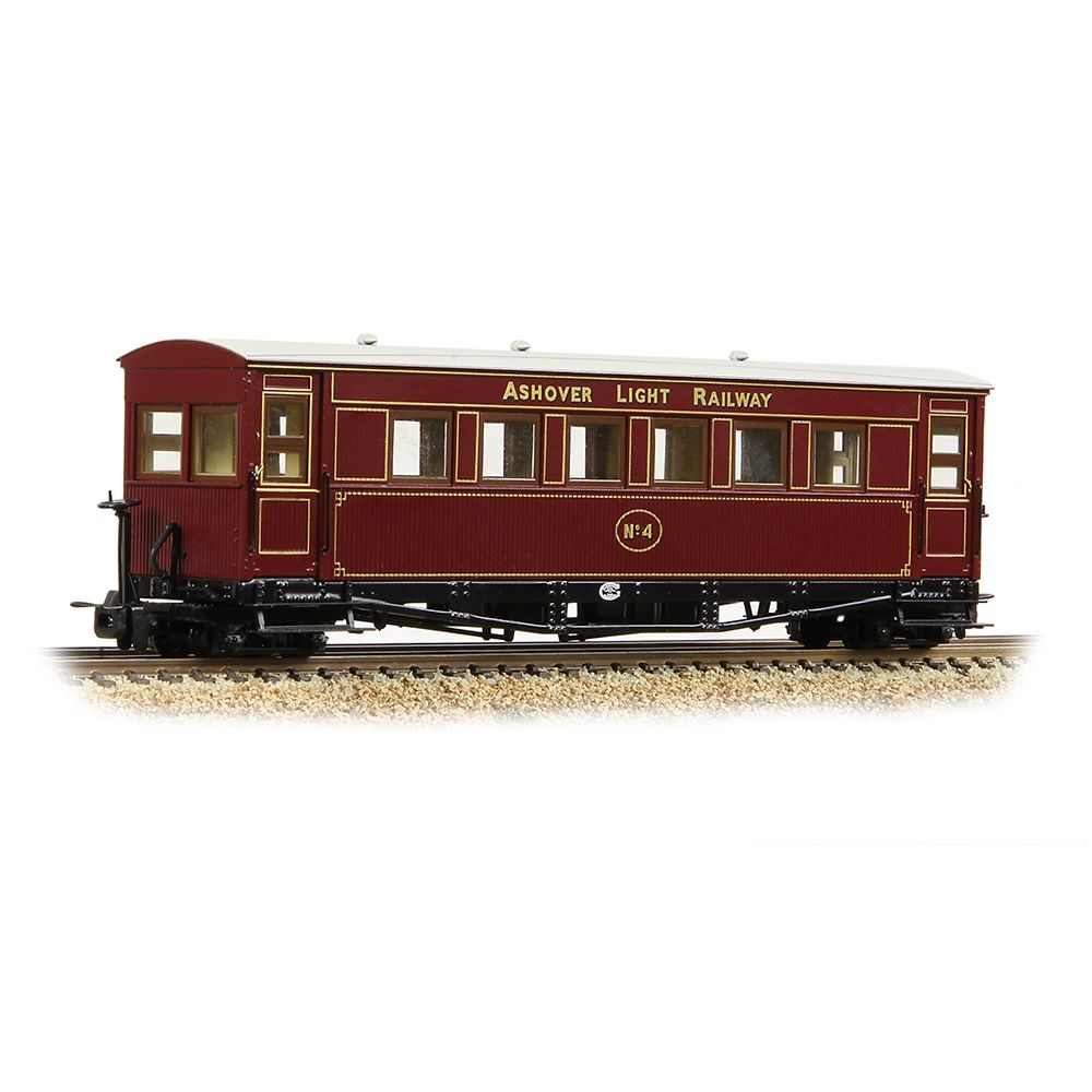 Bachmann 394-025A Gloucester Bogie Coach Ashover L.R. Crimson No.4 - OO-9 Gauge