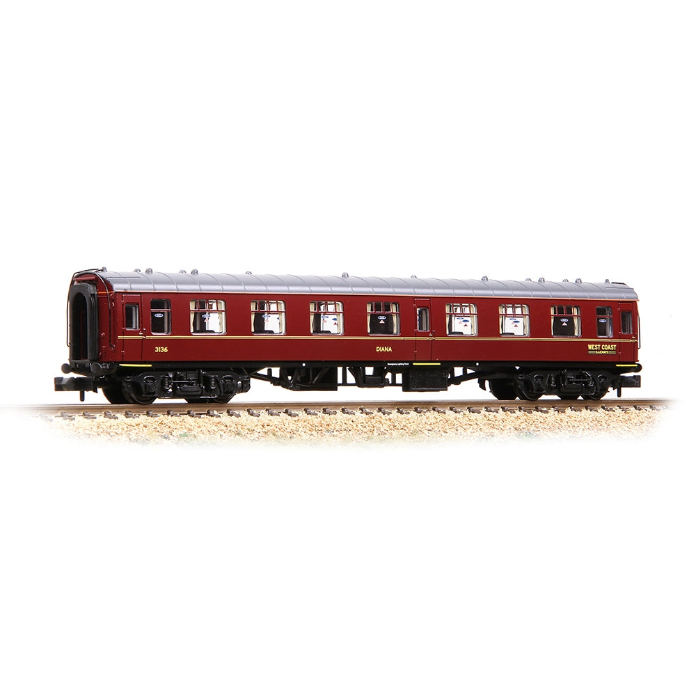 Farish 374-821 BR Mk1 FO First Open 'DIANA' WCRC Maroon - N Gauge