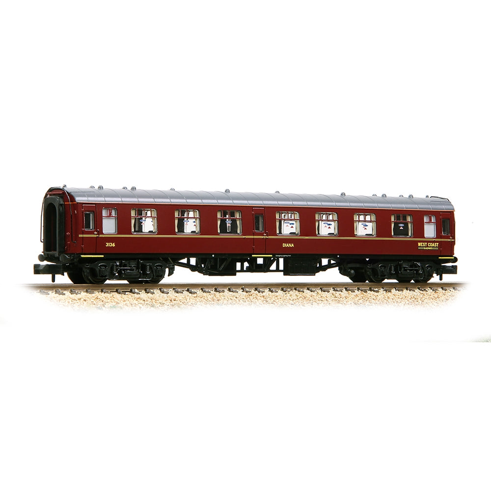 Farish 374-821 BR Mk1 FO First Open 'DIANA' WCRC Maroon - N Gauge