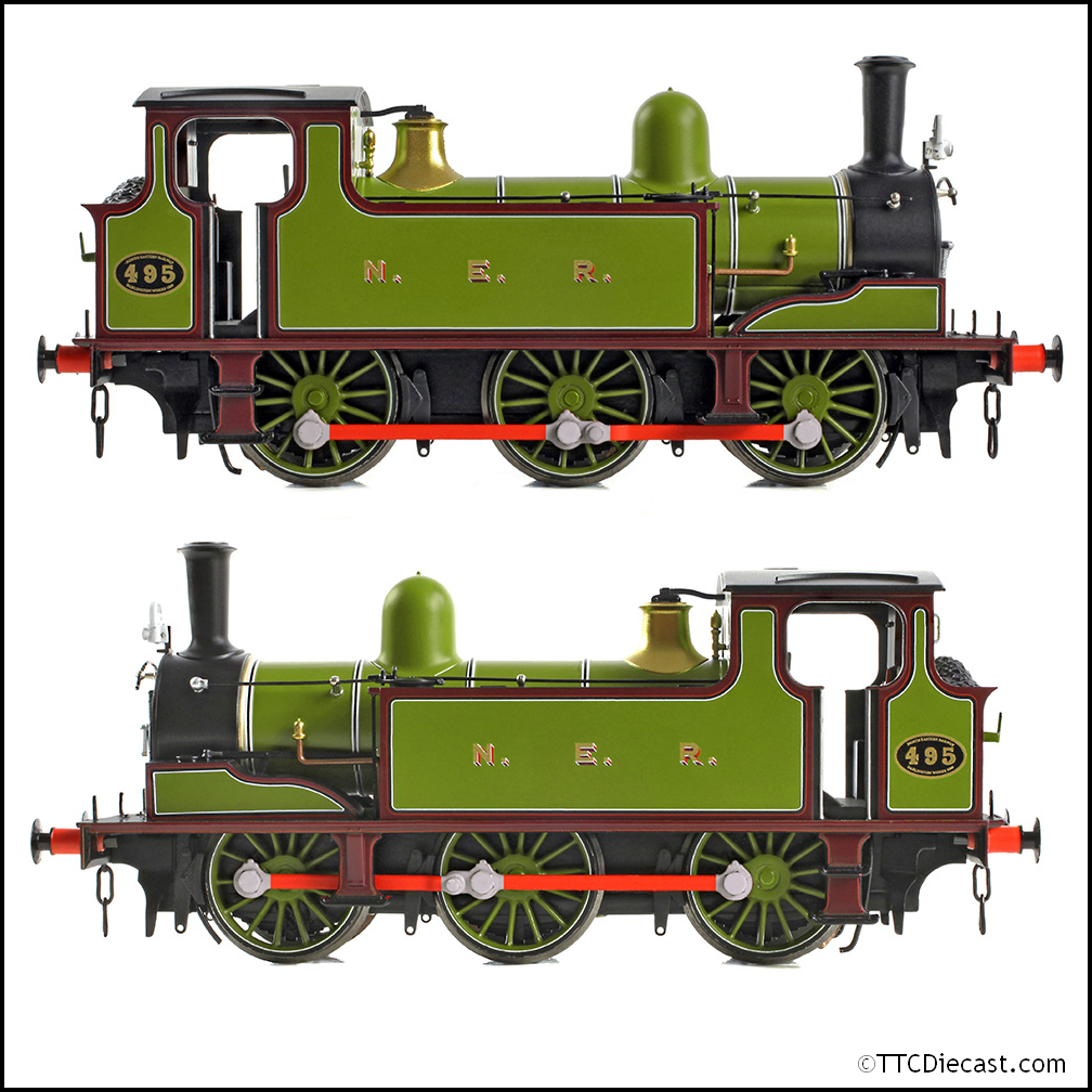 Bachmann 31-065 NER E Tank 495 NER Lined Green & Maroon OO Gauge *PRE ORDER £144.46*