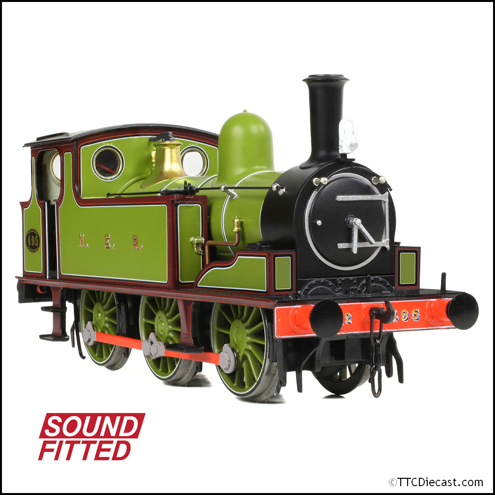 Bachmann 31-065SF NER E Tank 495 NER Lined Green & Maroon (DCC SOUND) OO Gauge *PRE ORDER £237.96*